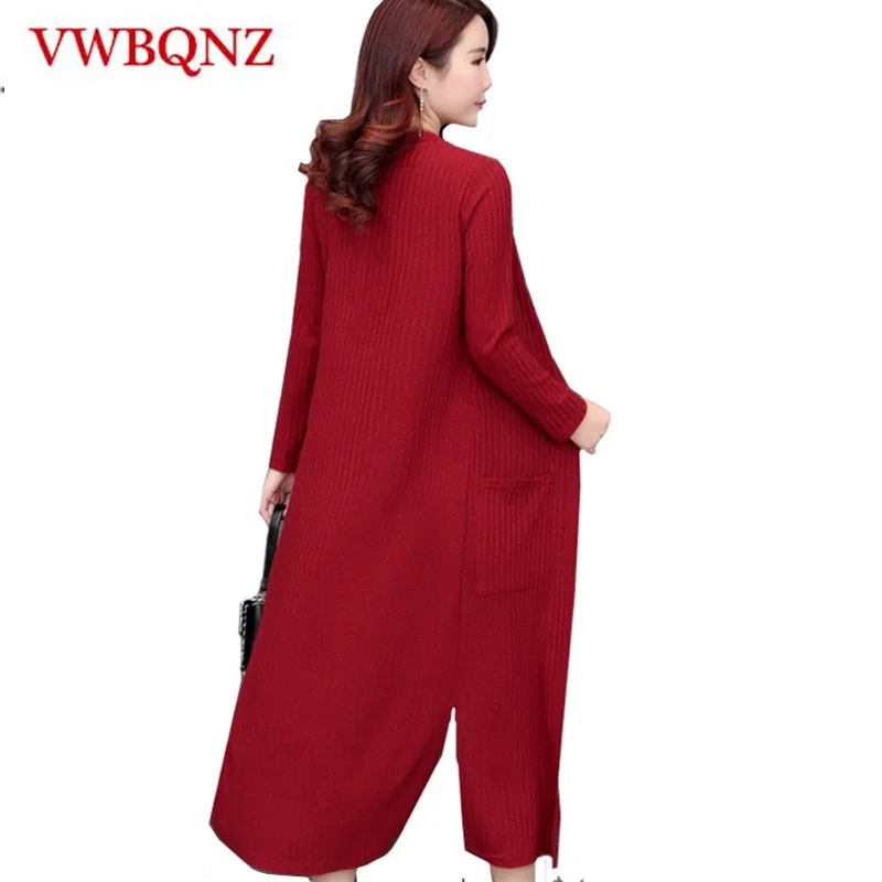 

Women's Knitted Cardigan Long Coat Spring Autumn Elegant Slim Windbreaker Large size Solid shawl Thin Outerwear Casual tops 5XL