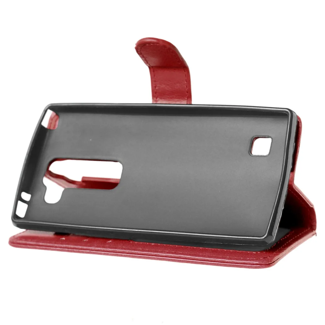 Роскошный чехол-кошелек из искусственной кожи с откидной крышкой для LG Spirit 4G LTE H420