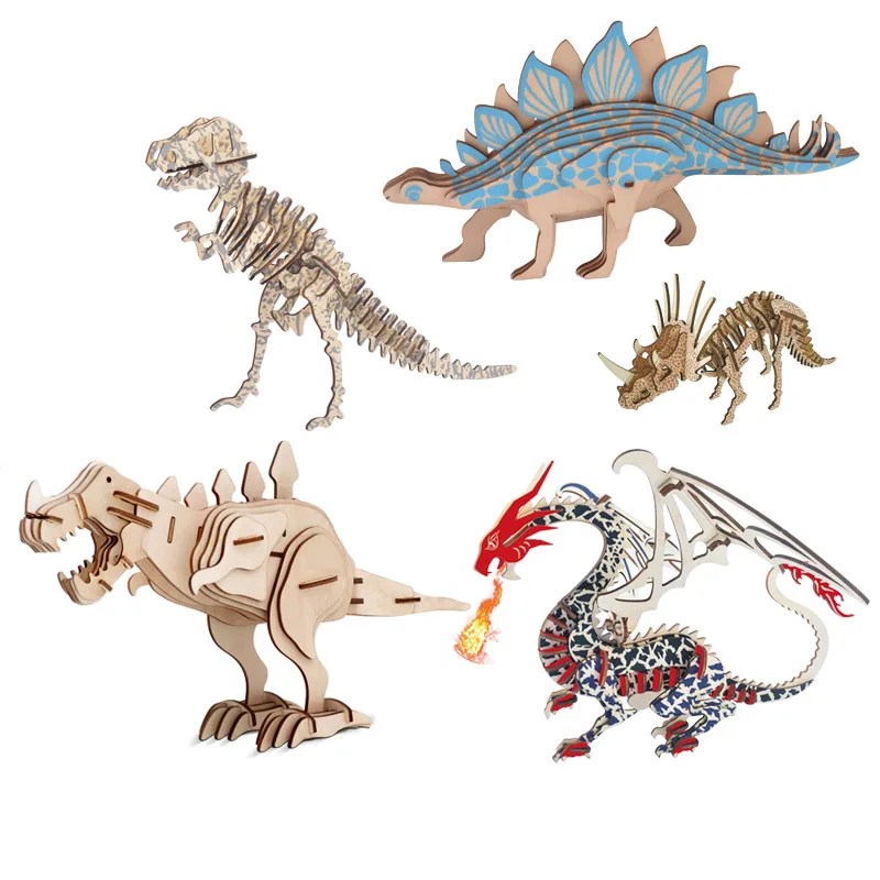 Пазлы DDWE деревянные для детей и взрослых 3D симуляция Мира Юрского периода