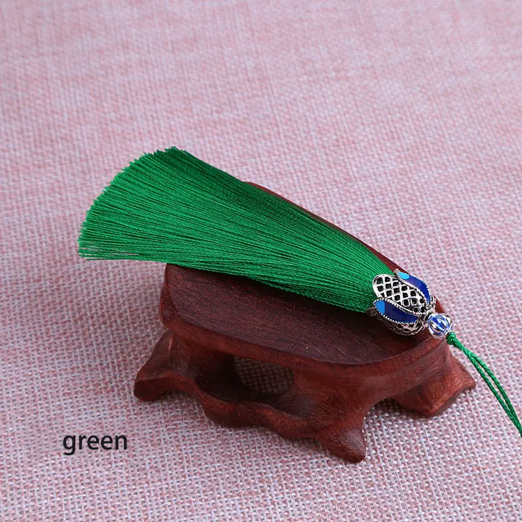 green 2 шт./упак. 8 см; Сатиновые туфли с бахромой, с кисточками щетка веревочная Петля "сделай сам" с бахромой отделка кулон для пошива штор ювелирных украшений Hand-Made домашний декор - Цвет: green