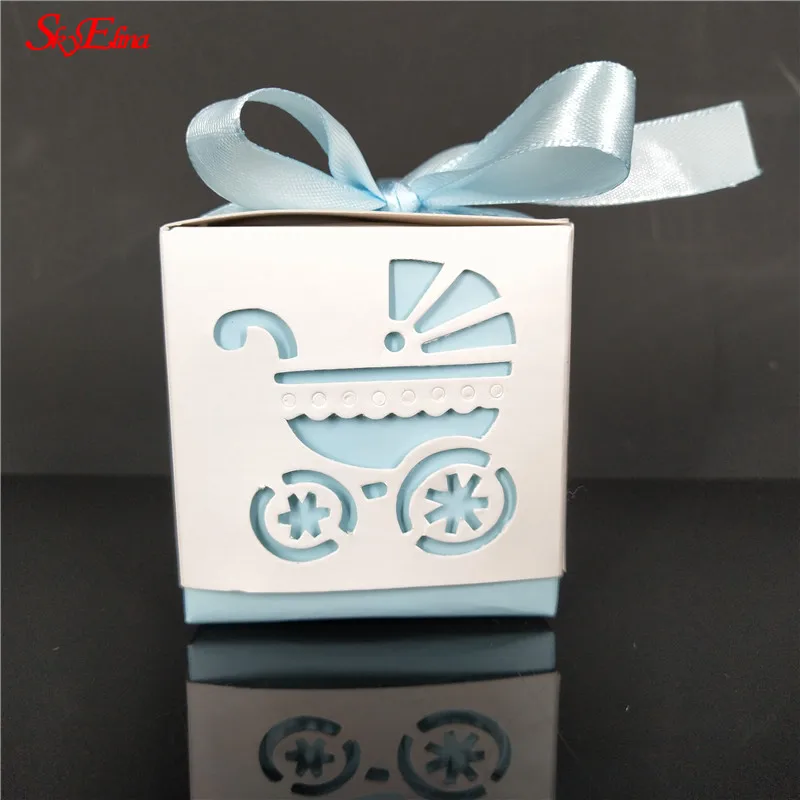 10/50 шт конфеты коробки Свадебные украшения вечерние Baby Shower розовый/синий подарок