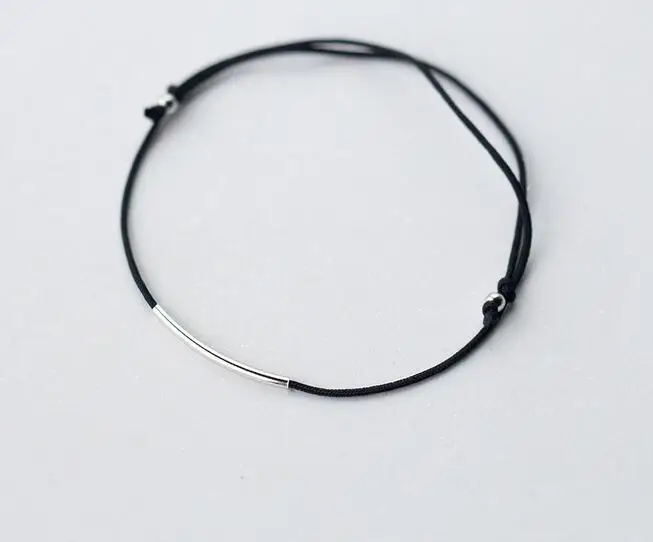Реальный. Регулируемый тонкий серебряный браслет цепочка GTLS340|bracelet thin|bracelet
