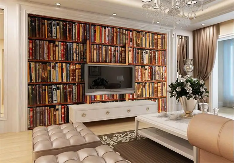 

3d photo wallpaper custom size wallpaper livingroom mural wall sticker retro book wall painting background wallpaper for wall 3d