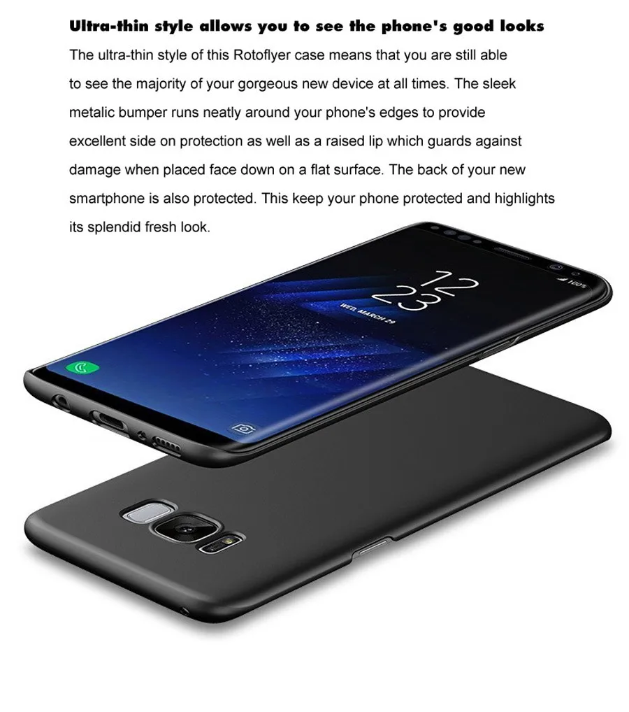 Сверхтонкий чехол-накладка для Samsung Galaxy S8 жесткий поликарбонатный чехол с