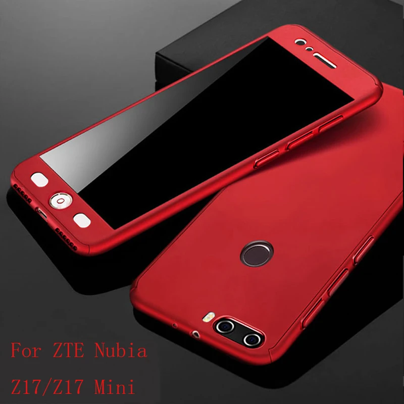 360 Degre защищенный полный корпус чехол для телефона ZTE Nubia Z17 чехол противоударный задний Чехол для Nubia Z17 mini Z17mini чехол+ стеклянная пленка