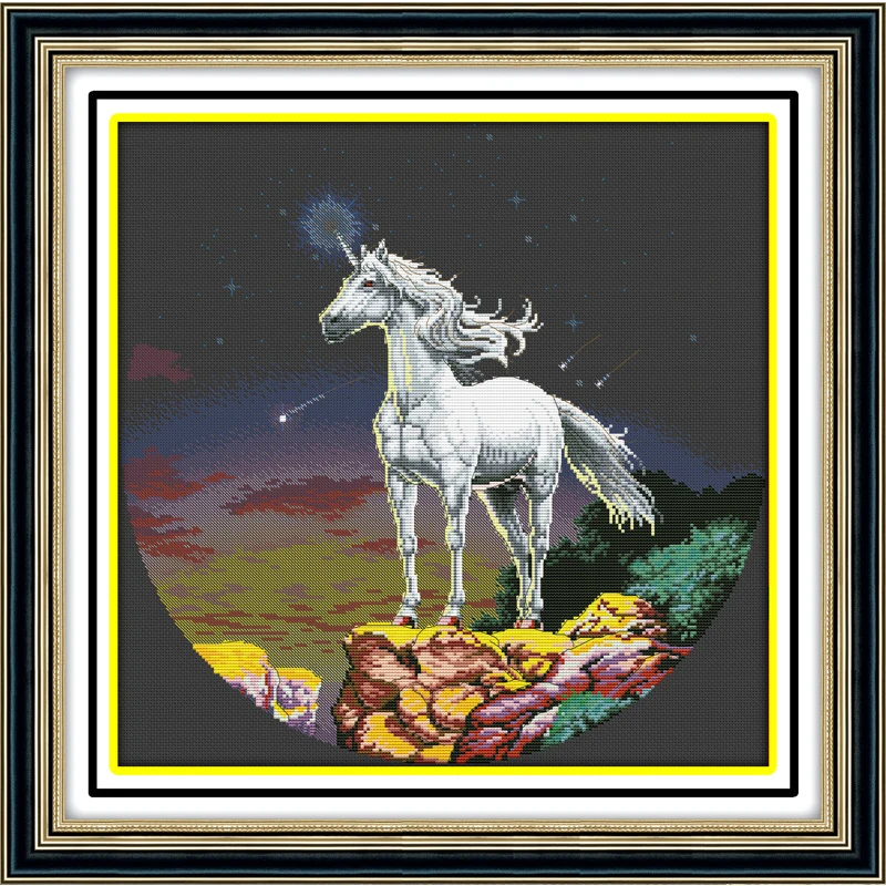 Needlework DIY DMC Cross Stitch Sets For Embroidery kits Precise Printed Horse Patterns enough thread Counted Cross-Stitching | Дом и сад