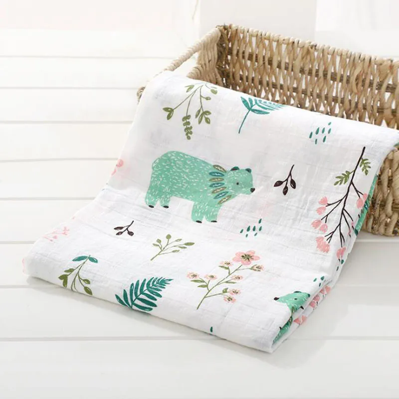 baby blanket 23 Муслин хлопок Детские пеленает мягкие одеяла для новорожденных банное Ткань Детские спальные принадлежности чехол для коляски игровой коврик простыня для детской кроватки - Цвет: baby blanket 23