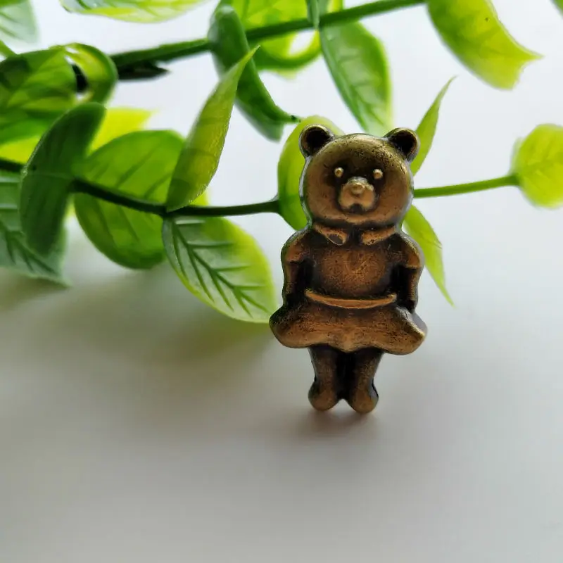 6 комплектов металлическая застежка гвоздик с симпатичным медведем швейная