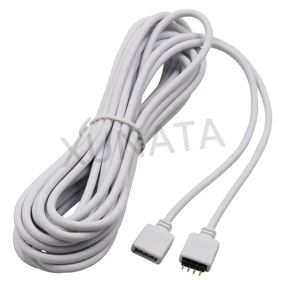 4-контактный светодиодный разъем RGB 1 м 2 м 5 м 30 см Удлинительный кабель с 4-контактными разъемами для светодиодных лент аксессуары для освещения