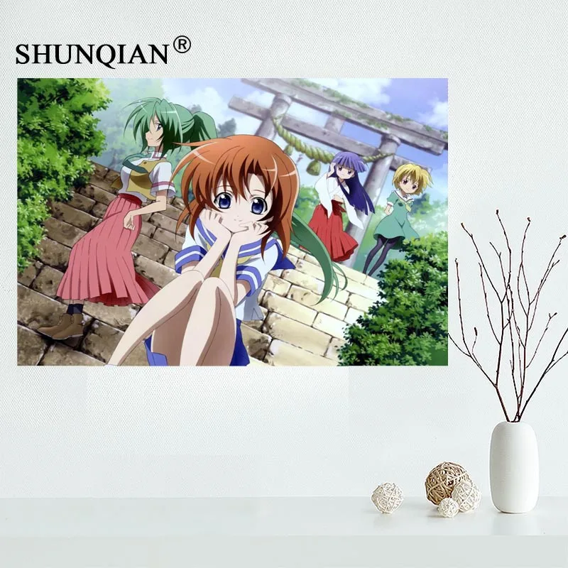 Новый рисунок higurashi no naku koro ni Canvas тканевый плакат для домашнего декора рисование