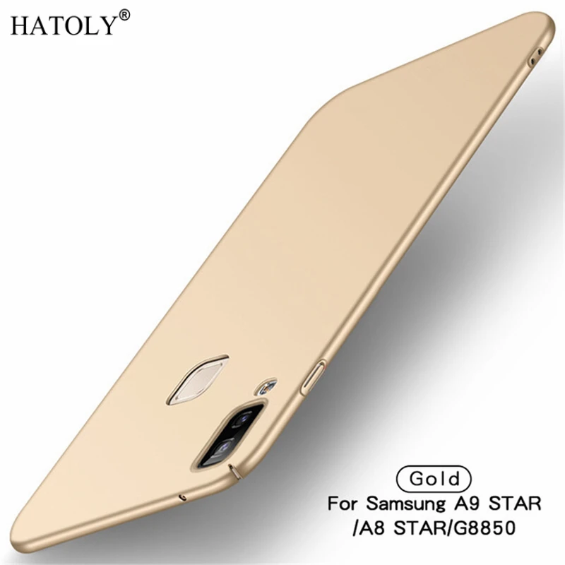 Чехол для samsung Galaxy A8 Star, чехол, ультра тонкий жесткий PC чехол для телефона, для samsung Galaxy A8 Star, чехол для samsung A8 Star G8850 - Цвет: Gold