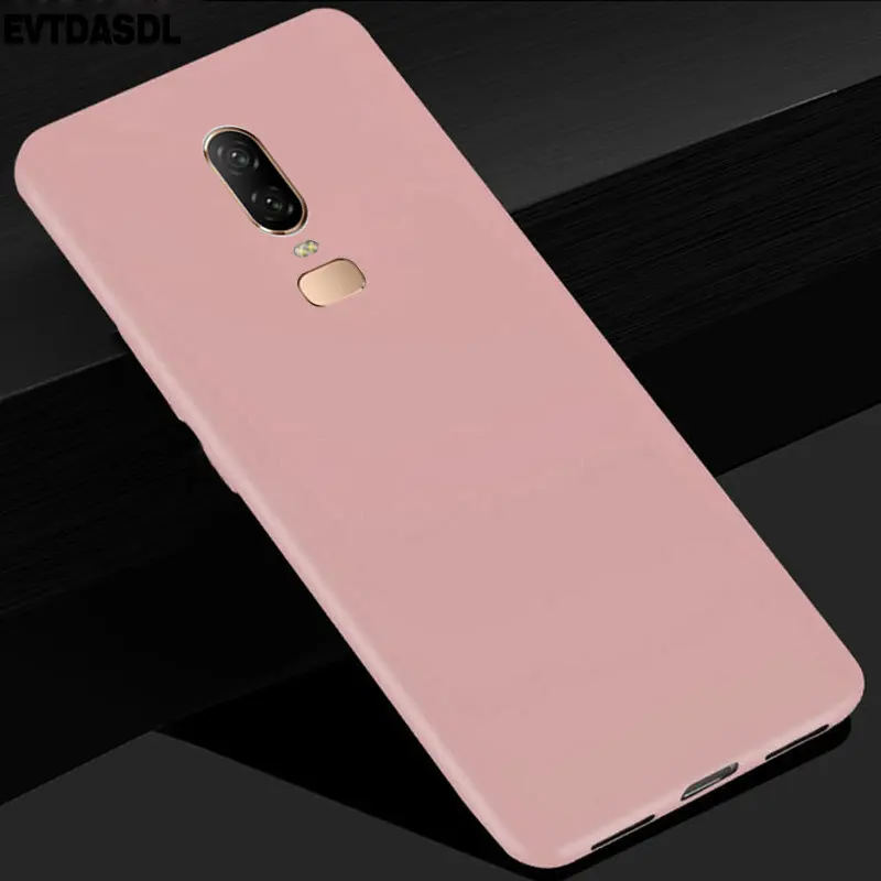 Матовая Карамельный цвет чехол для OnePlus 6 шесть A6000 Мягкая силиконовая задняя