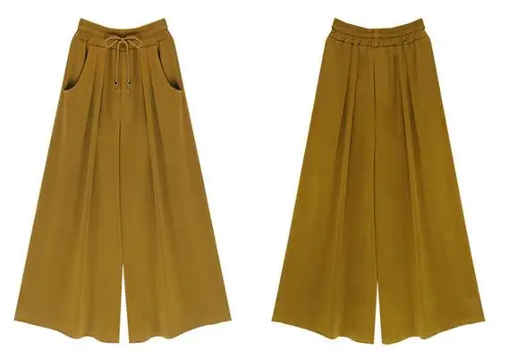 Женские широкие брюки до щиколотки большие размеры 6XL Mori Pantalon женские шаровары