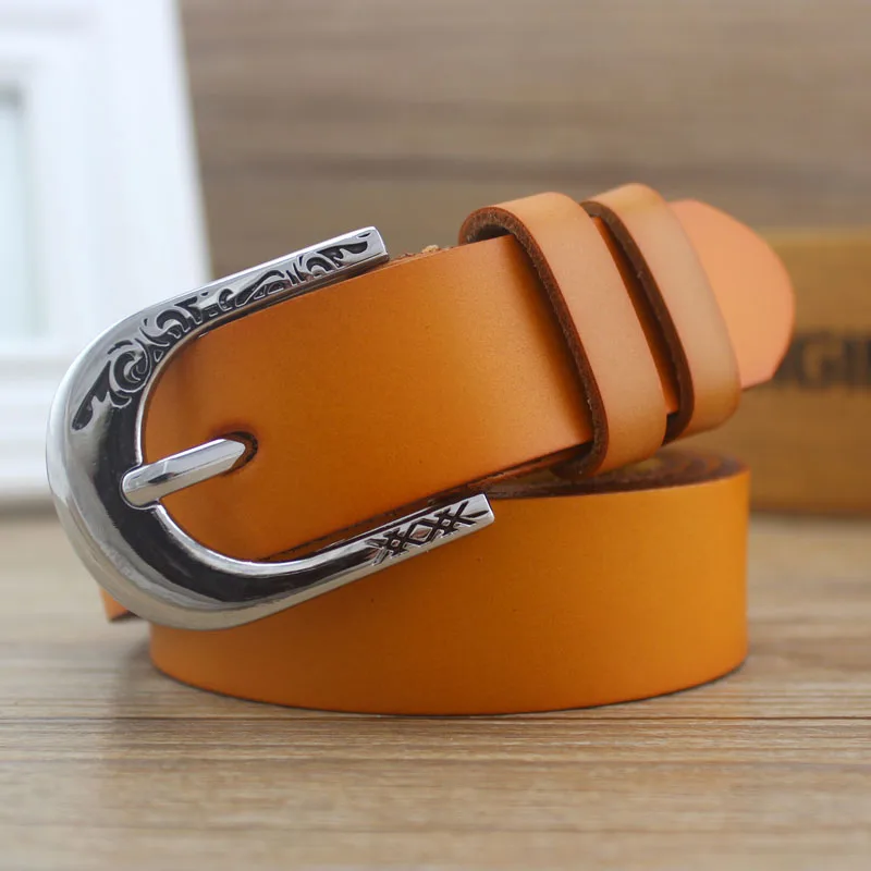 wl48 orange Распродажа, смешанные стили, женский модный дизайн, ремни для девочек, бренд, натуральная кожа, женские ремни, кожаная пряжка для платья, юбки - Цвет: wl48 orange