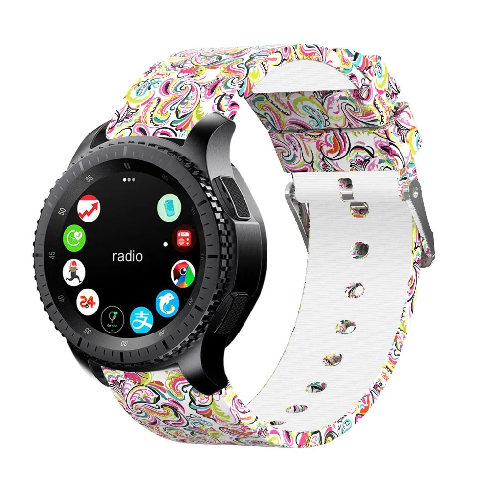 Timethinker 22 мм мягкий силиконовый ремешок для часов samsung gear S3 Frontier классический