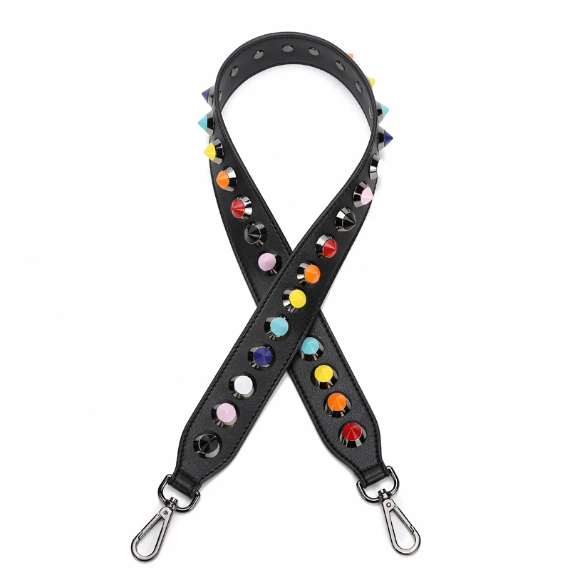Colorful Rivet Leather Women Bag Strap Shoulder Accessories Belts Famous Brand Replacement For Handbag S087 | Багаж и сумки