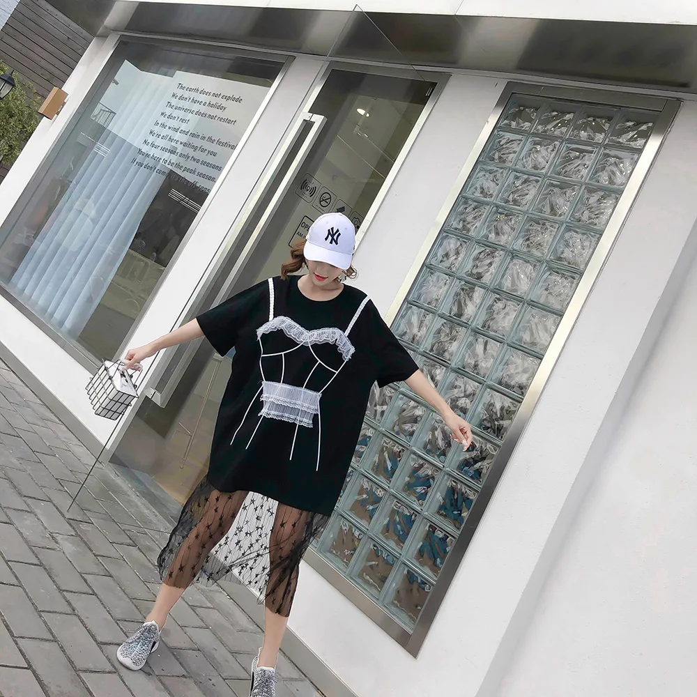 2018 г. летние женские с кружевными вставками на Дизайнерские Длинные платья