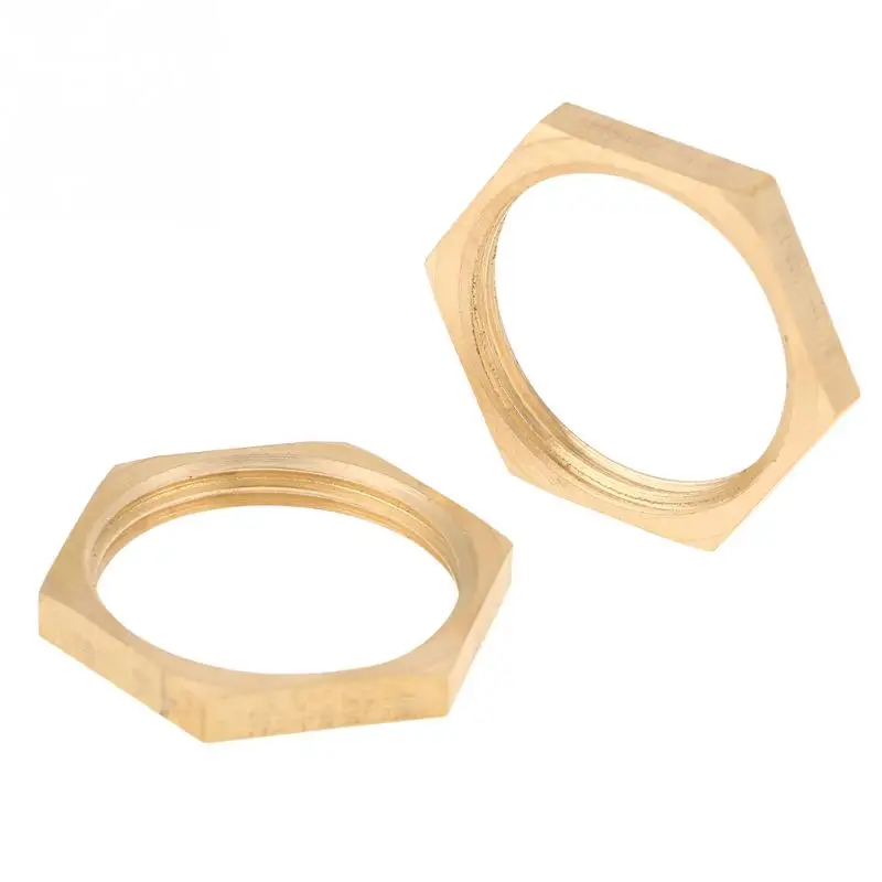 40 шт./лот латунные гайки с шестигранным замком G1/8 G1/4 G3/8 G1/2 G3/4 G1 фитинги для труб