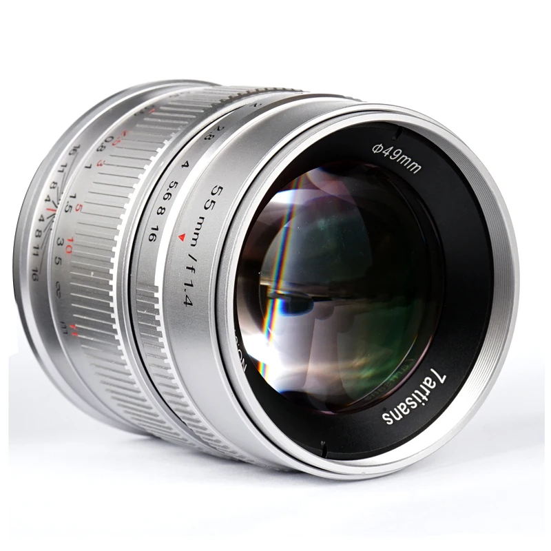 7artisans 55 мм F1.4 портрет ручная фокусировка Камера объектив APS C для Canon EOS M Fuji Sony Olympus