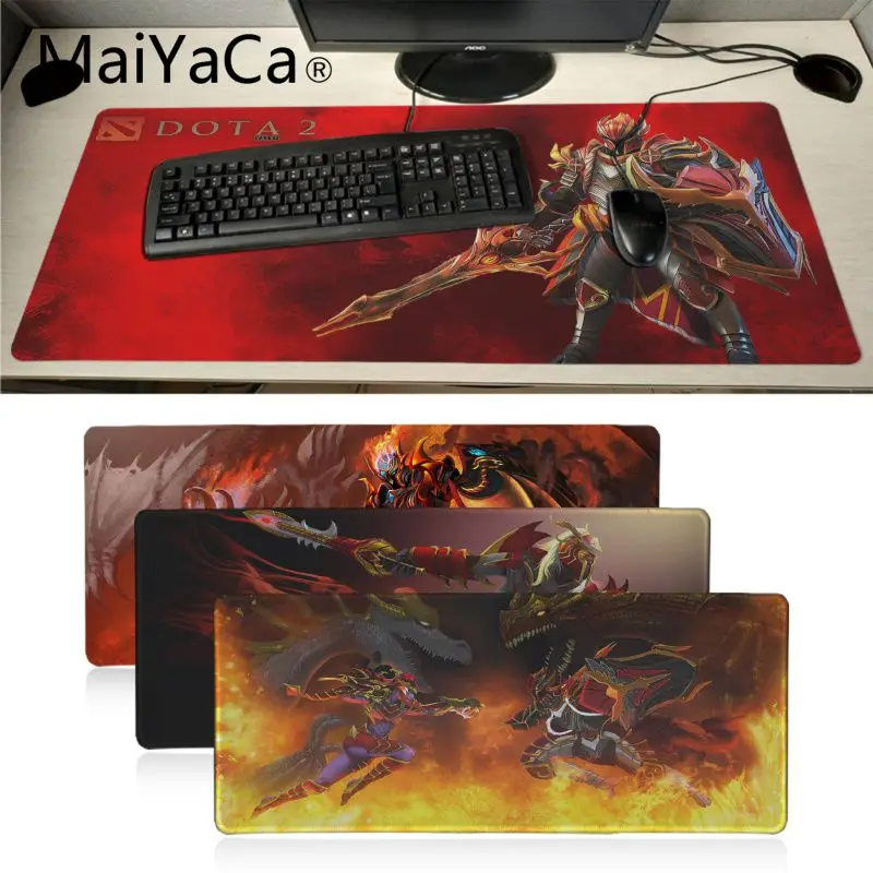 

Резиновый коврик MaiYaCa для мальчиков, красивый аниме Dota 2, рыцарь-дракон, резиновый коврик для мыши с фиксирующим краем, большие коврики для мы...