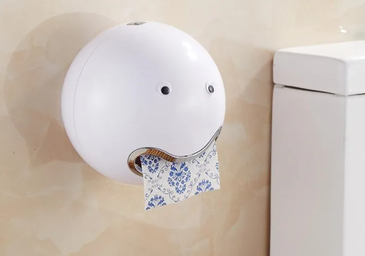 

Cartoon plastic ball shape tissue box toilet roll holder tray Toilet Paper Holder Bathroom Accessories bath hardware