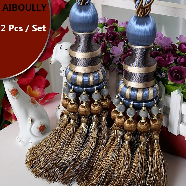 2 шт./компл. Шторы подвешенная шаровая завязками веревка пряжка с кисточками