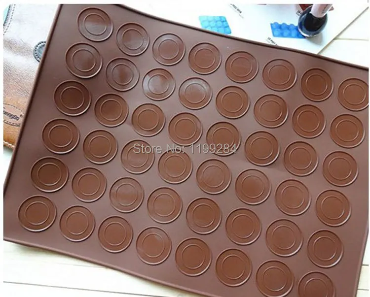 Небольшой 26*29 см 30 круглых отверстия Macarons коврики силиконовые подушечки Формочки