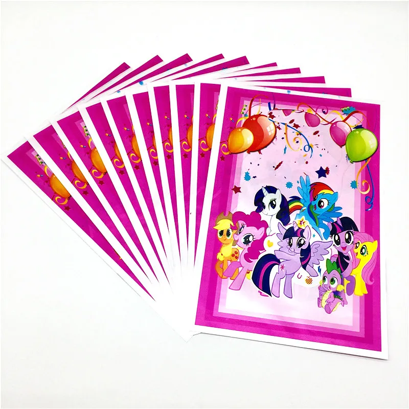 My Little Pony 83 шт. Детский День Рождения мультфильм столовые приборы для детей прекрасный украшения для вечеринки поставка для 10 человек использования