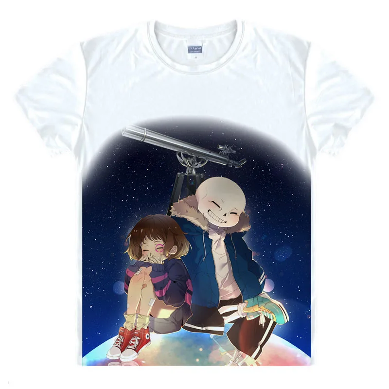 21 Игра «Undertale» футболка с коротким рукавом Undertale sans and papyrus футболка для подростков череп brother аниме одежда подарок Топ футболки - Цвет: 21
