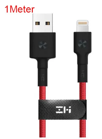 Red Лидер продаж, зарядный кабель Xiaomi ZMI, сертифицированный MFI для iPhone Lightnning, usb-кабель, зарядное устройство, шнур для передачи данных для iPhone X, 8, 7, 6 Plus - Цвет: Red