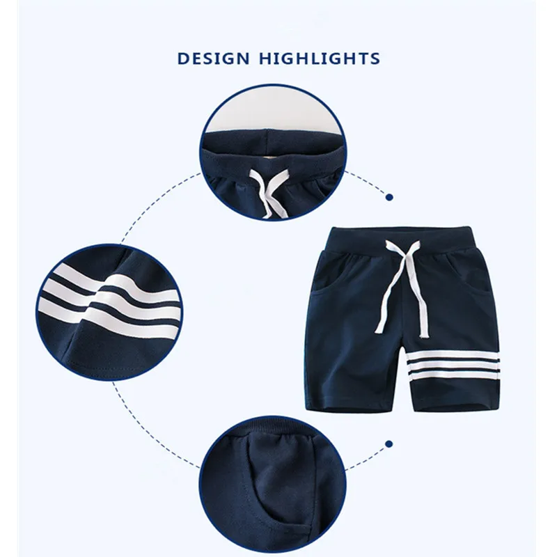 Богатые летние детские шорты для мальчиков от 2 до 7 лет хлопок Материал Naby серый