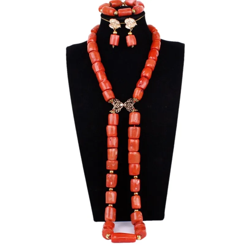 

Dudo Jewelry Bridal Necklace Set Earrings Bracelet Orange Gold Wedding Party Jewelry Sets For Women African Beads Jewelry Sets