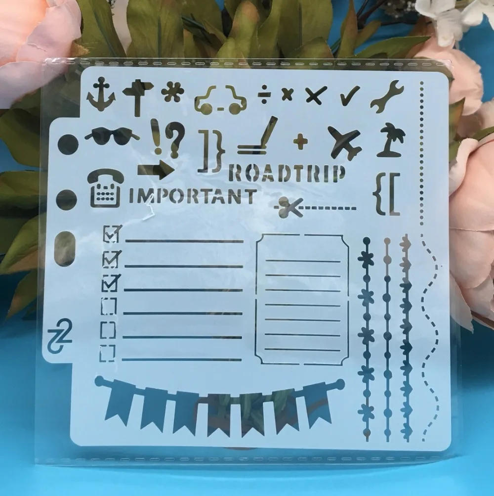 

Новинка 5,1 дюйма, значок блокнота, DIY, слойные трафареты, настенная живопись, фотография, фотография, шаблон