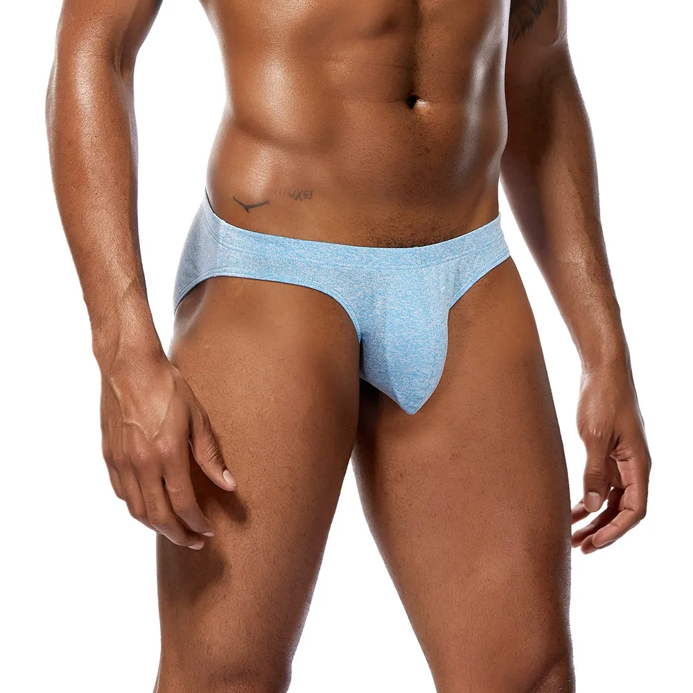 Новинка мужские боксеры Cueca однотонные трусы с мешочком одежда для геев мужское