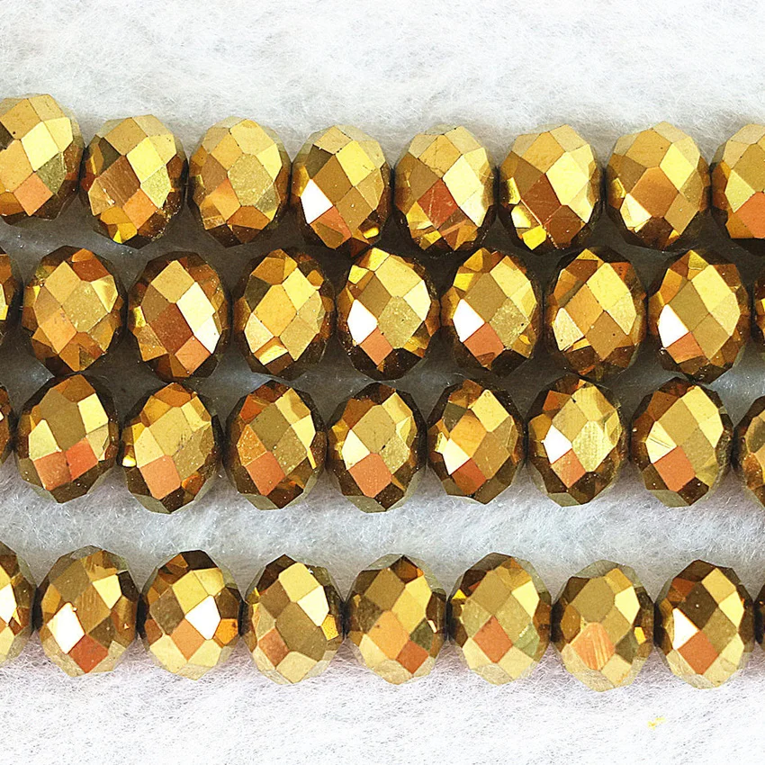 4*6mm mix-colored faceted rondelle abacus crystal glass loose spacers 98pcs/strand wholesale price accessories beads B670 | Украшения и