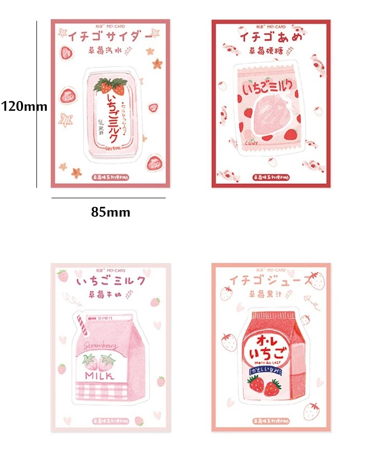 30 листов милый клубника Dirnk memo pad DIY планировщик самоклеящиеся наклейки Kawaii закрепленный блокнот школьные офисные поставки