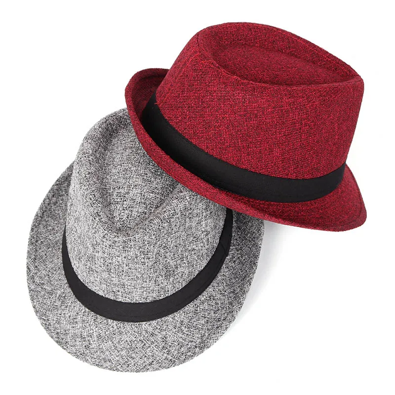 Осень, Зимняя мужская шляпа-федора, черная, sombrero, Fedora hombre, Ретро стиль, Дерби, джаз, шляпа, Трилби, красная