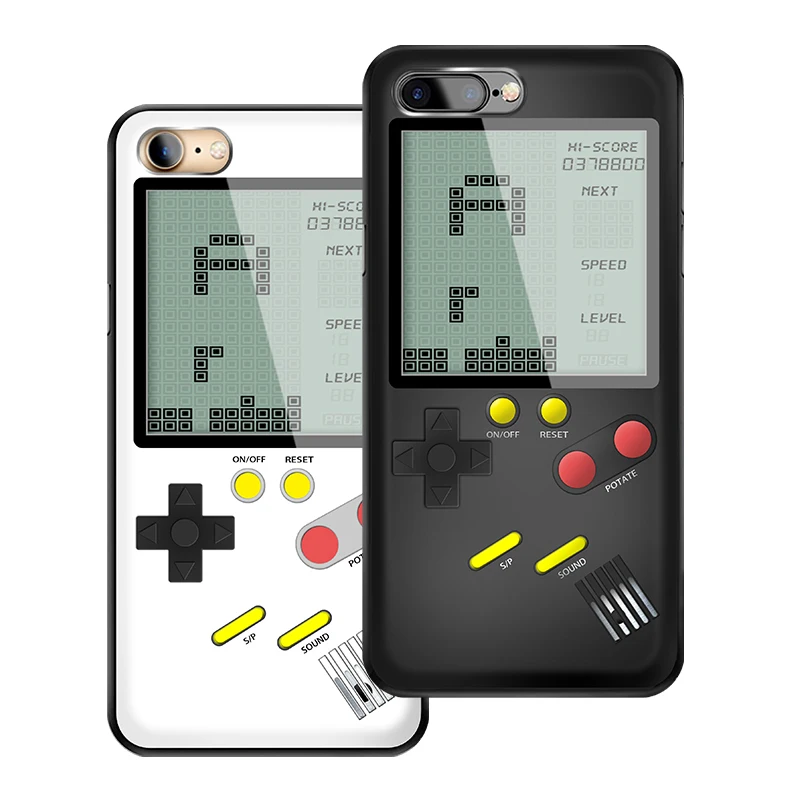 Данные лягушка тетрис игровые консоли для iPhone чехол Мини Портативная игра для iPhone 6/6s Ретро Чехол для игровой приставки для iPhone 7 8P X/XS