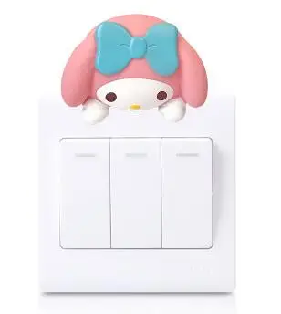 Мультфильм 3D Мелодия дораэмо Ститч домашние стикеры на настенный выключатель 5