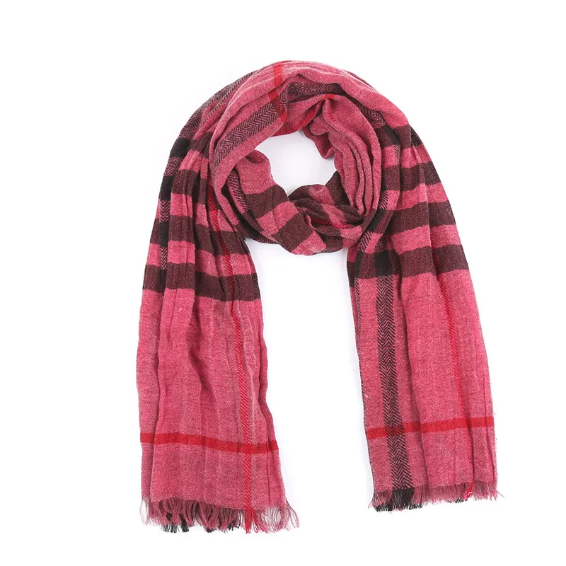 Зимний шарф 2017 кашемира Женщины Plaid Blanket scarf новый дизайнер основных шали Модные