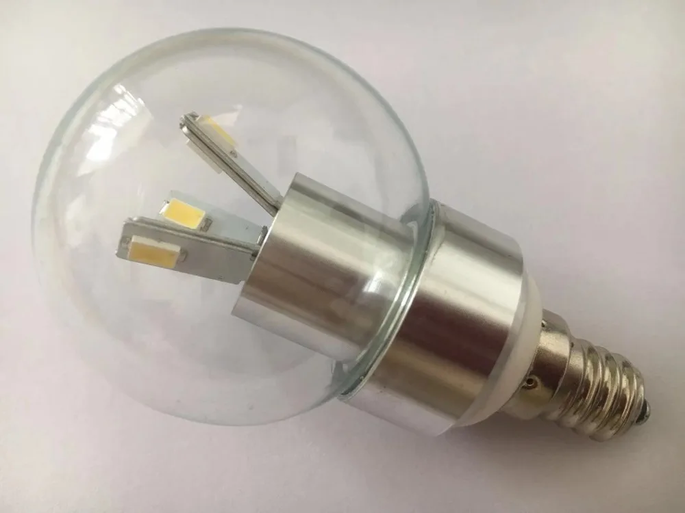 2 шт. LED 3 Вт E14 канделябр холодный белый 6000 К Диммируемый энергосберегающий