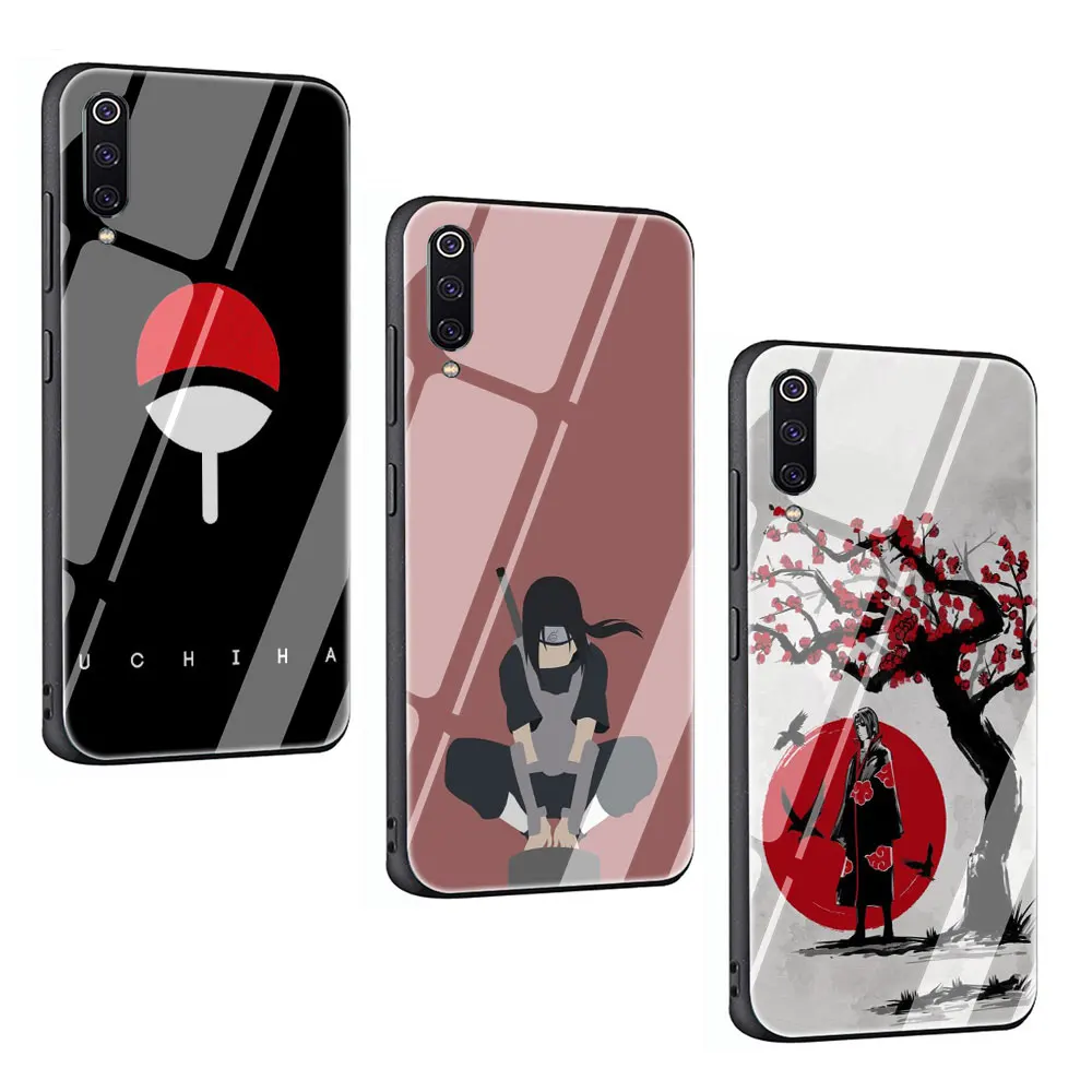 Ботинки в стиле аниме «Naruto закаленное Стекло крышка чехол для xiao Mi 8 Lite A1 A2 9 Redmi Note 5 6 7 Pro 6A 4X F1