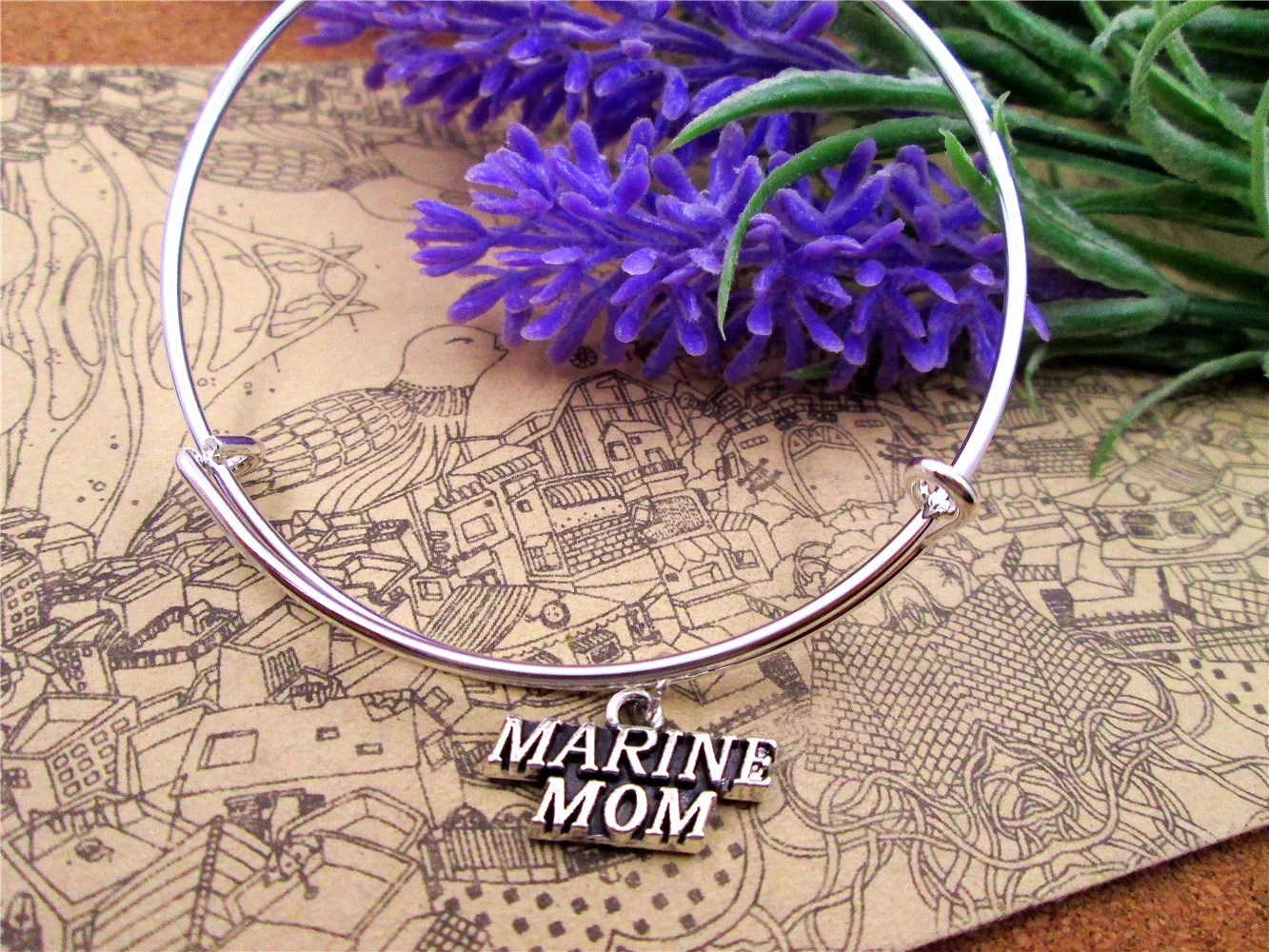 

3 шт./лот горячая Распродажа 65 мм браслеты с 20*10 мм Античные Серебряные Подвески морской мамы, подвеска meimaid