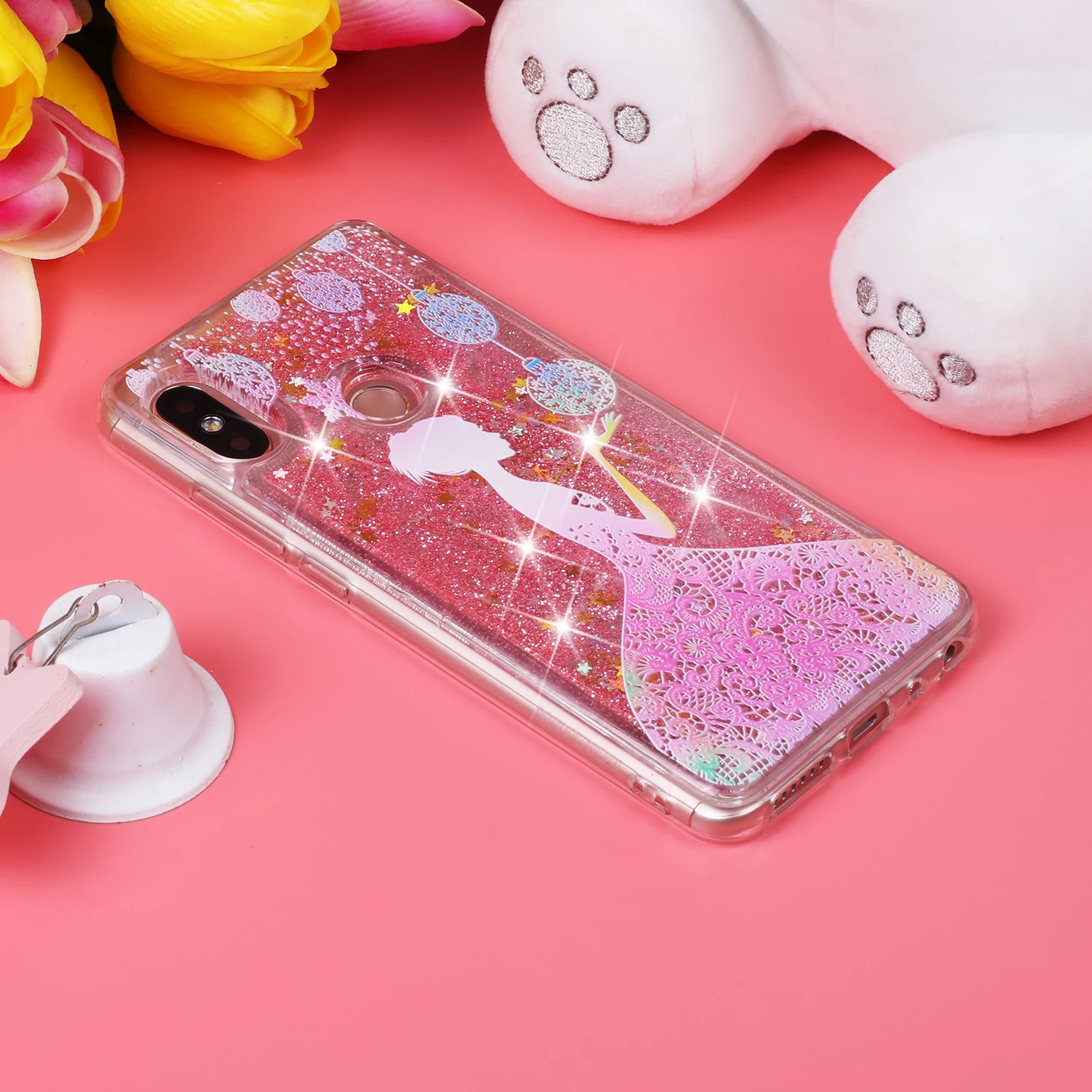 Чехол для Xiaomi Redmi Note 5 с рисунком из мультфильма, блестящий чехол Xaomi Xiomi Red Mi Redmi Note 5 Pro, динамические жидкие зыбучие пески, чехлы Note5 Funda