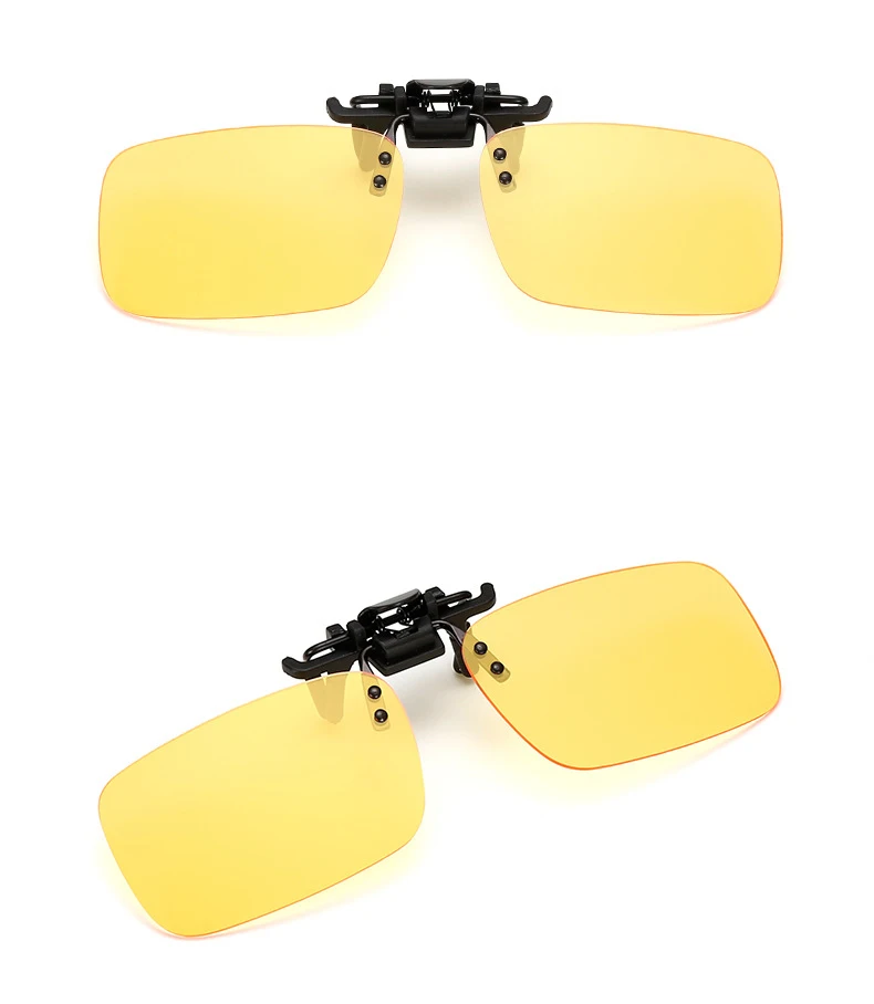 Fashion Men Clip on Polarized Night Fishing Driving Cycling Prescription Glasses with Yellow Polarizing Women Sunglasses