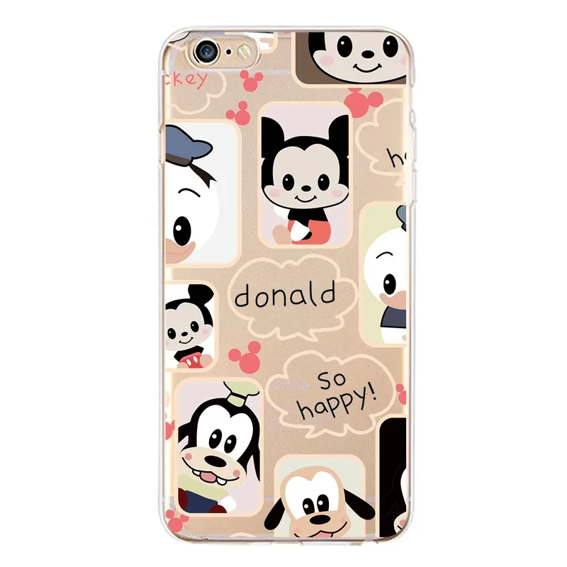 Soft Clear TPU Phone Case For iPhone 4/4s 5 5s 6 6plus 7 8plus x Silicone Pooh Hellokitty Panda Cover Free Shipping | Мобильные