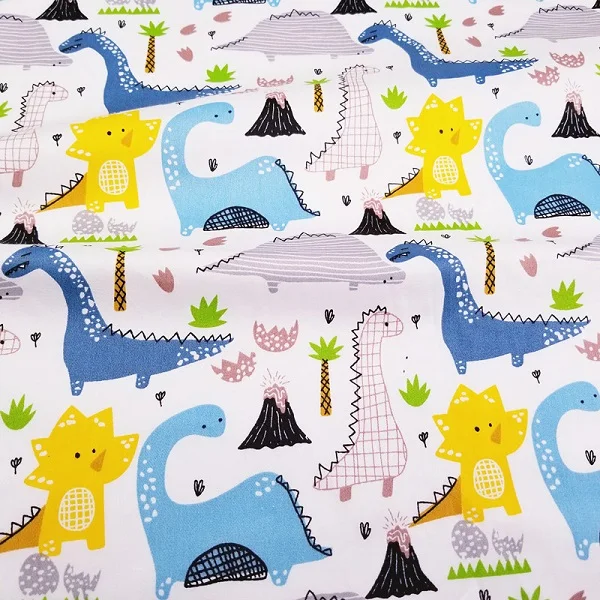 50x160cm dinasour С принтом Dinasour Дети хлопок саржевая ткань, Лоскутная Ткань, DIY шитье стеганое жир четверти материал для ребенка и ребенка - Цвет: 50x160cm dinasour