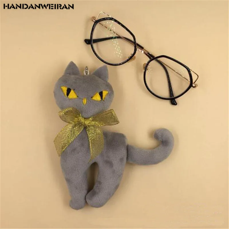HANDANWEIRAN 1 шт. плюшевая игрушка в виде кота с золотыми глазами кулон брелок для