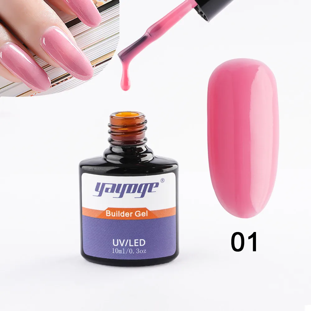 10ml poly buildergel Yayoge, набор гелей для быстрого строительства, Гель-лак для наращивания ногтей, полигель, набор для нейл-арта, для наращивания ногтей, раствор для скольжения - Цвет: 10ml poly buildergel