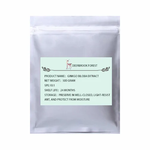 500g(17.65oz) USDA и EC сертифицированный органический экстракт гинкго билоба 10:1 гингко лист флавоноиды - Цвет: 500g(17.65oz)